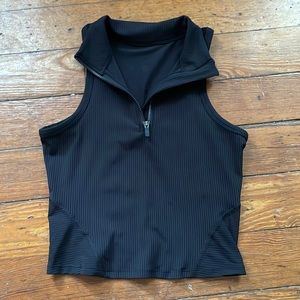 Lululemon cropped zip up run tank size 4